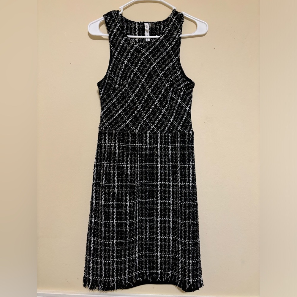 USED Formal Sleeveless Midi Dress | Petite Medium |Pattern, Lining